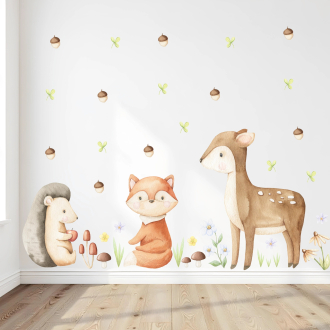 Wall stickers for children | Forest Folk series – Wall stickers featuring forest animals | Wall Decor Store
