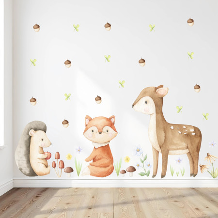 Wall stickers for children | Forest Folk series – Wall stickers featuring forest animals | Wall Decor Store