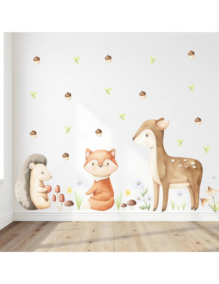 Wall stickers for children | Forest Folk series – Wall stickers featuring forest animals | Wall Decor Store