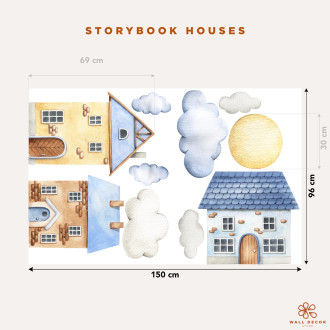 Adesivi da muro per bambini | Adesivi da Muro con casette -Storybook Houses| Wall Decor Store 2