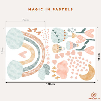 Adesivi da muro per bambini | Adesivi da Muro con Arcobaleni e Stelle | Wall Decor Store 2