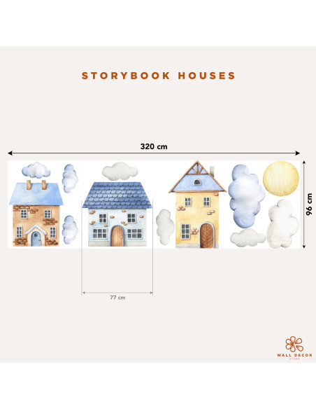 Wall stickers for children | Wall stickers featuring giant houses | Wall Decor Store
