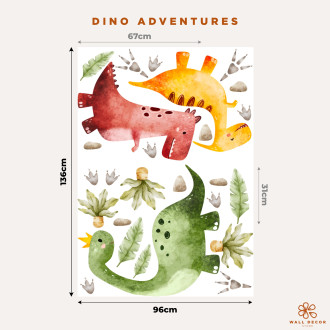 Wall Stickers forKids | Air Ballon and Dinosaur | Air Balloon Adventures | Wall Decor Store 2