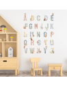 Animal alphabet wall stickers for kids bedroom