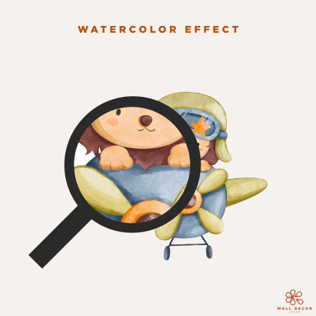 Adesivi da muro per bambini | Adesivi murali animali su aerei e razzi per bambini – Sky Animal | Wall Decor Store