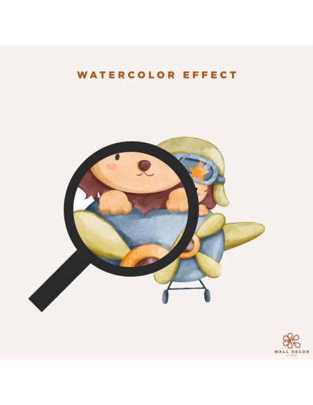 Wall Stickers forKids | Air Ballon and Dinosaur | Air Balloon Adventures | Wall Decor Store