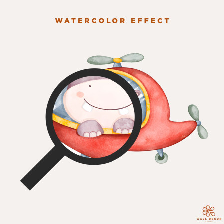 Adesivi da muro per bambini | Adesivi murali animali su aerei e razzi per bambini – Sky Animal | Wall Decor Store