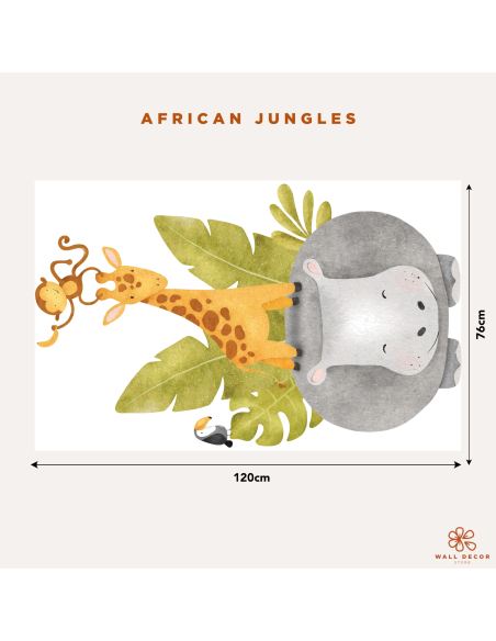 Wall stickers for kids | Savannah animal wall stickers | Wall Decor Store