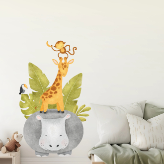 Adesivi da muro per bambini | Adesivi murali con animali della savana | Wall Decor Store