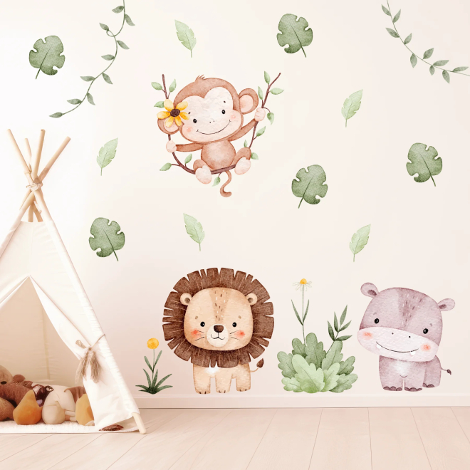 Wall stickers for kids | Safari Animal Wall Stickers for Kids’ Rooms | Wall Decor Store