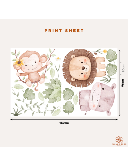Wall stickers for kids | Safari Animal Wall Stickers for Kids’ Rooms | Wall Decor Store
