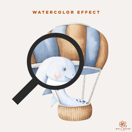 Grandi Adesivi da muro per bambini | Mongolfiere e dinosauri | Air Balloon Adventures | Wall Decor Store