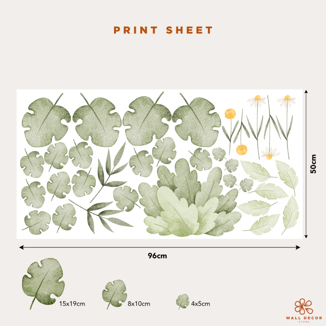 Wall Stickers - Extra Vegetation from the Little Safari Series 2