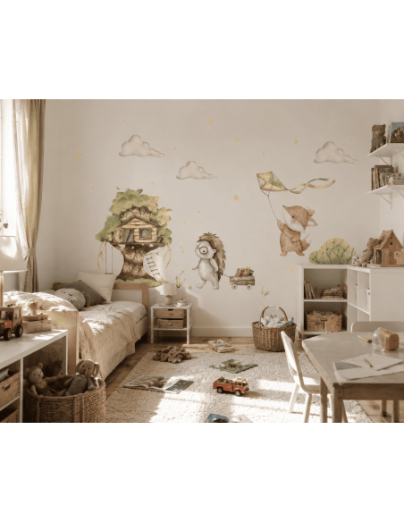 Fox & Treehouse Wall Stickers | Woodland Adventures | Wall Decor Store