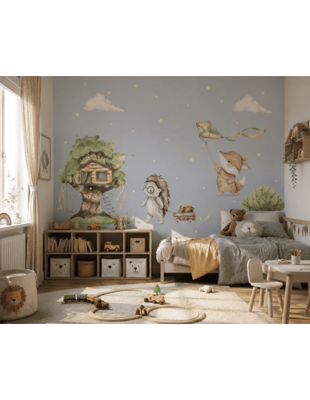 Fox & Treehouse Wall Stickers | Woodland Adventures | Wall Decor Store