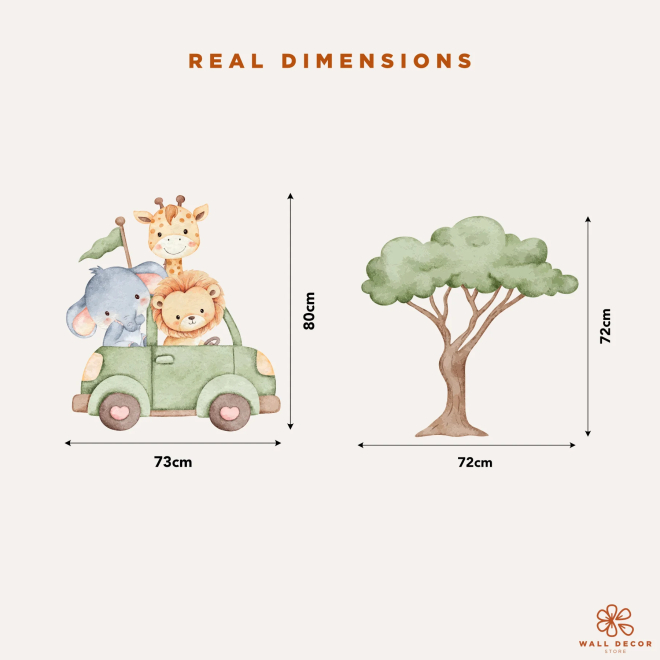 Wall stickers for kids | Safari Animal Wall Stickers for Kids’ Rooms | Wall Decor Store 2