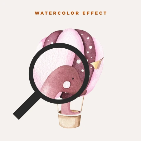 Adesivi da muro per bambini | Mongolfiere e dinosauri Rosa | Air Balloon Adventures | Wall Decor Store