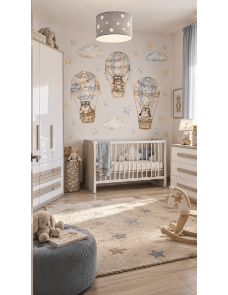 Adesivi Murali Mongolfiere | Little Sky Adventures | Wall Decor Store