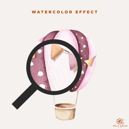 Adesivi da muro per bambini | Decorazioni Mongolfiere Rosa | Air Balloon Adventures | Wall Decor Store